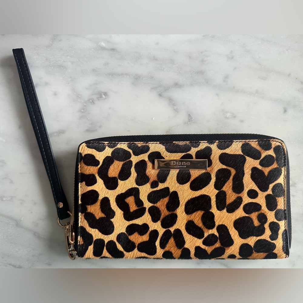 Dune London Leopard Print Wristlet